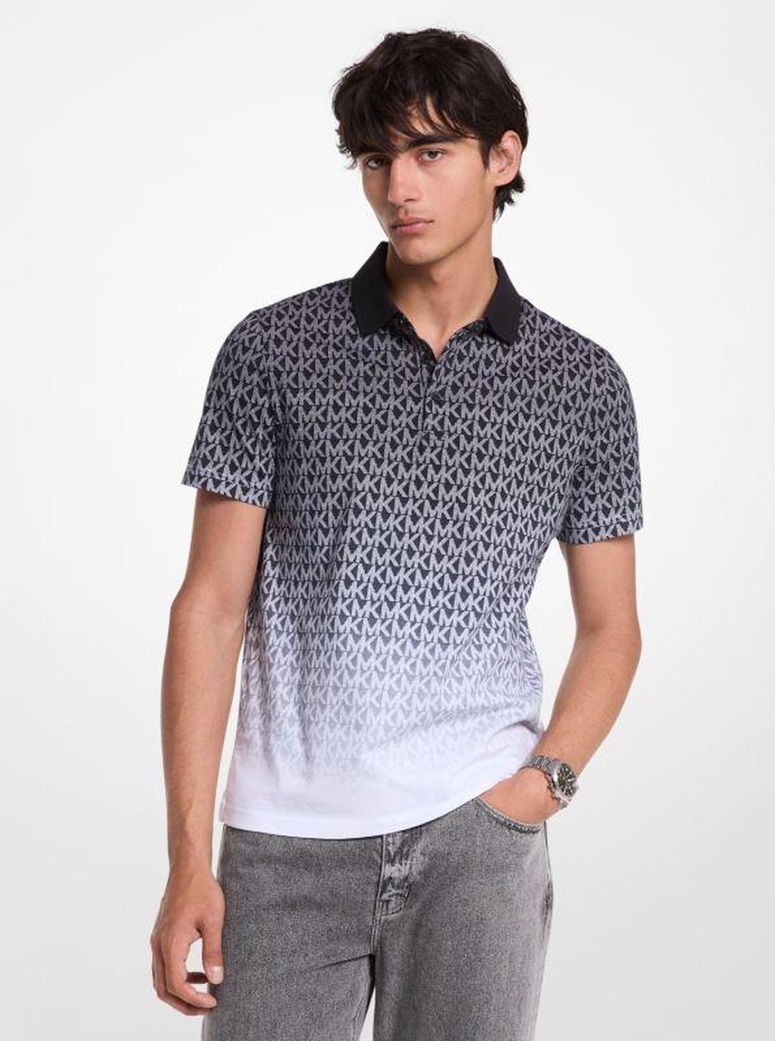 Ombré Signature Logo Cotton Polo Shirt