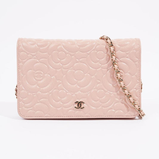Chanel Camellia Wallet On Chain Leather