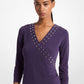 Astor Stud Matte Jersey Top