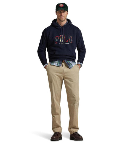 The RL Fleece Plaid-Logo Hoodie
