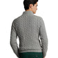 Long Sleeve Cotton Cable 1/2 Zip