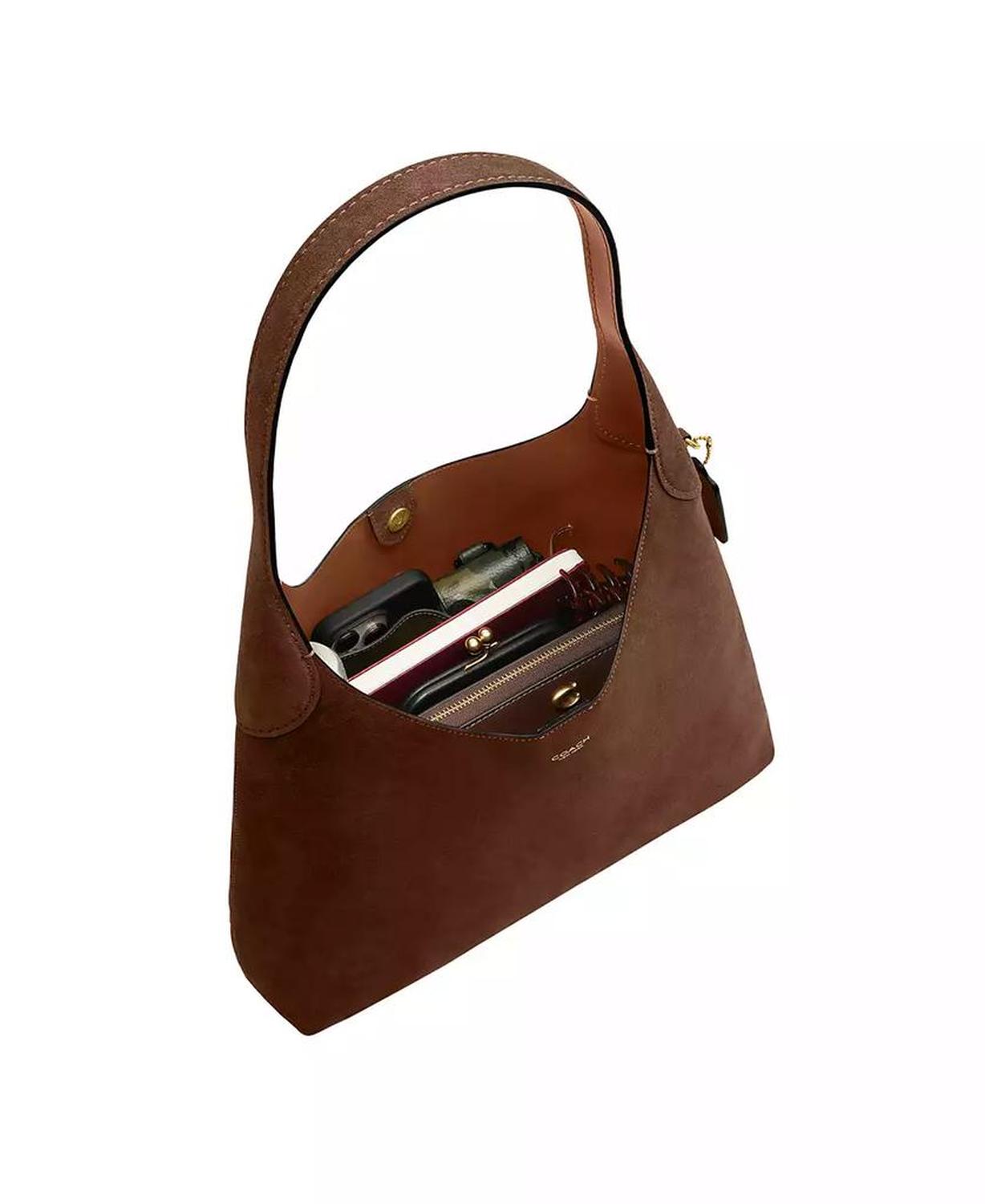 Brooklyn Large Suede Shoulder Bag 34