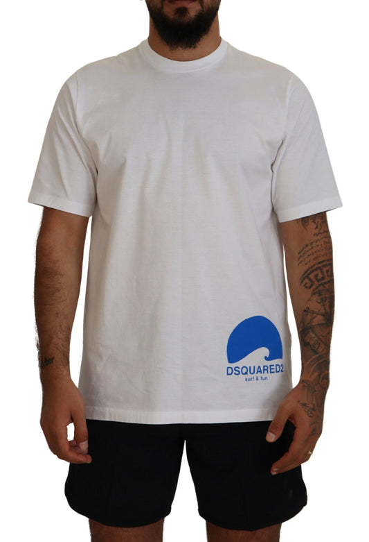 Dsquared² White Cotton Short Sleeves Crewneck T-shirt