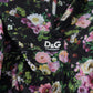 Dolce & Gabbana Elegant Floral Mini Dress with Logo Detail