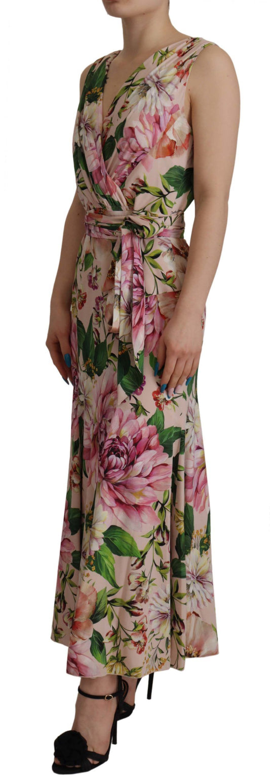 Dolce & Gabbana Elegant Floral Silk Wrap Dress