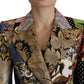 Dolce & Gabbana Elegant Multicolor Patchwork Blazer Jacket