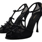Dolce & Gabbana Elegant Black Stiletto Heeled Sandals