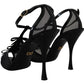 Dolce & Gabbana Elegant Black Stiletto Heeled Sandals