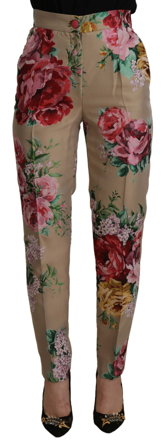 Dolce & Gabbana Floral High-Waist Dress Pants