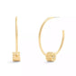 Faux Stone Signature Tea Rose Medium Hoop Earrings