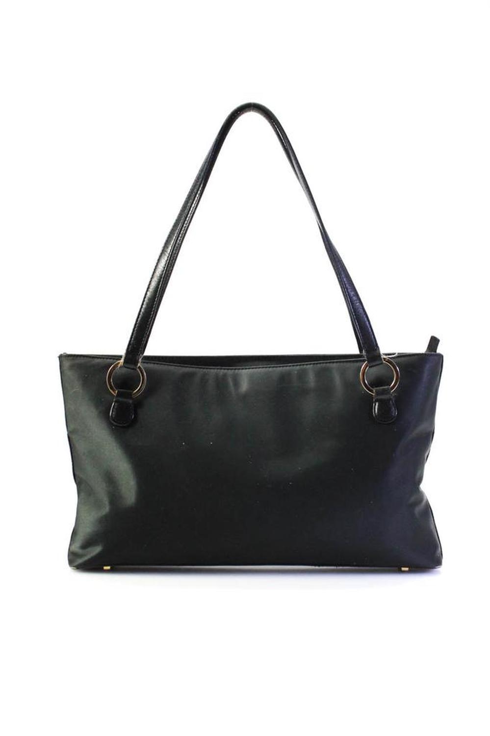Kate Spade Womens Gold Toned Hardware Zip Up Top Handle Handbag Purse Black