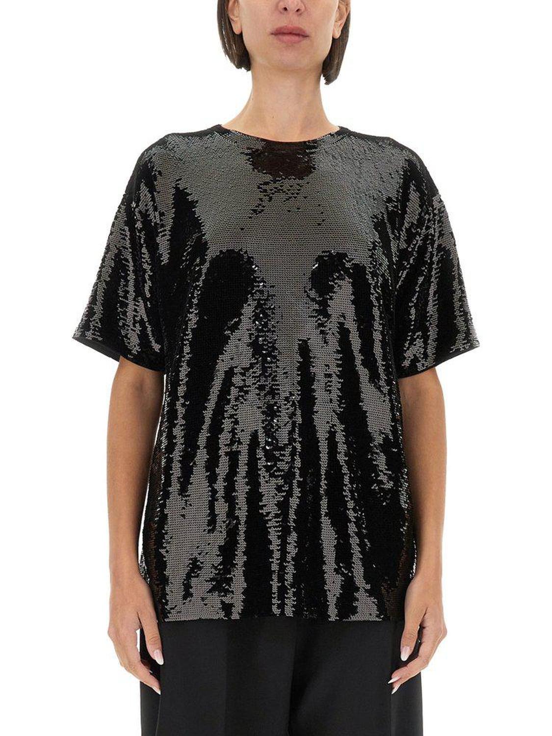 Michael Michael Kors Sequined Jersey Oversized T-Shirt