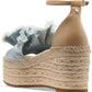 Women's Flourish Denim Espadrille Wedge Sandals