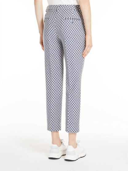 Weekend Odile Floral Jacquard Pant In Navy Flower