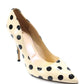 Kate Spade New York Womens Polka Dot Pointed Toe Pumps Beige Black