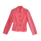 Single-Breasted Blazer in Pink Wool