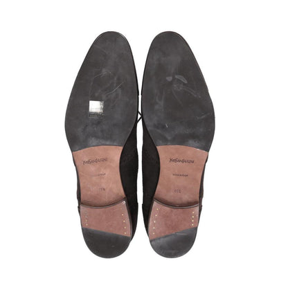 Saint Laurent Lace-Up Oxfords in Brown Suede