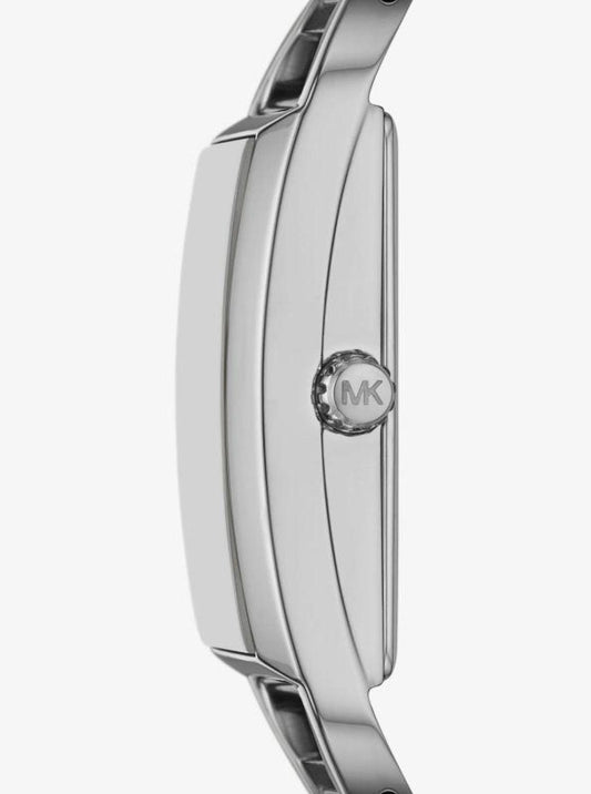 Mini Empire Pavé Silver-Tone Bangle Watch