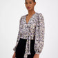 Women's Banella Abstract-Print Tie-Hem Top