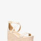 Serena Signature Logo and Leather Wedge Sandal