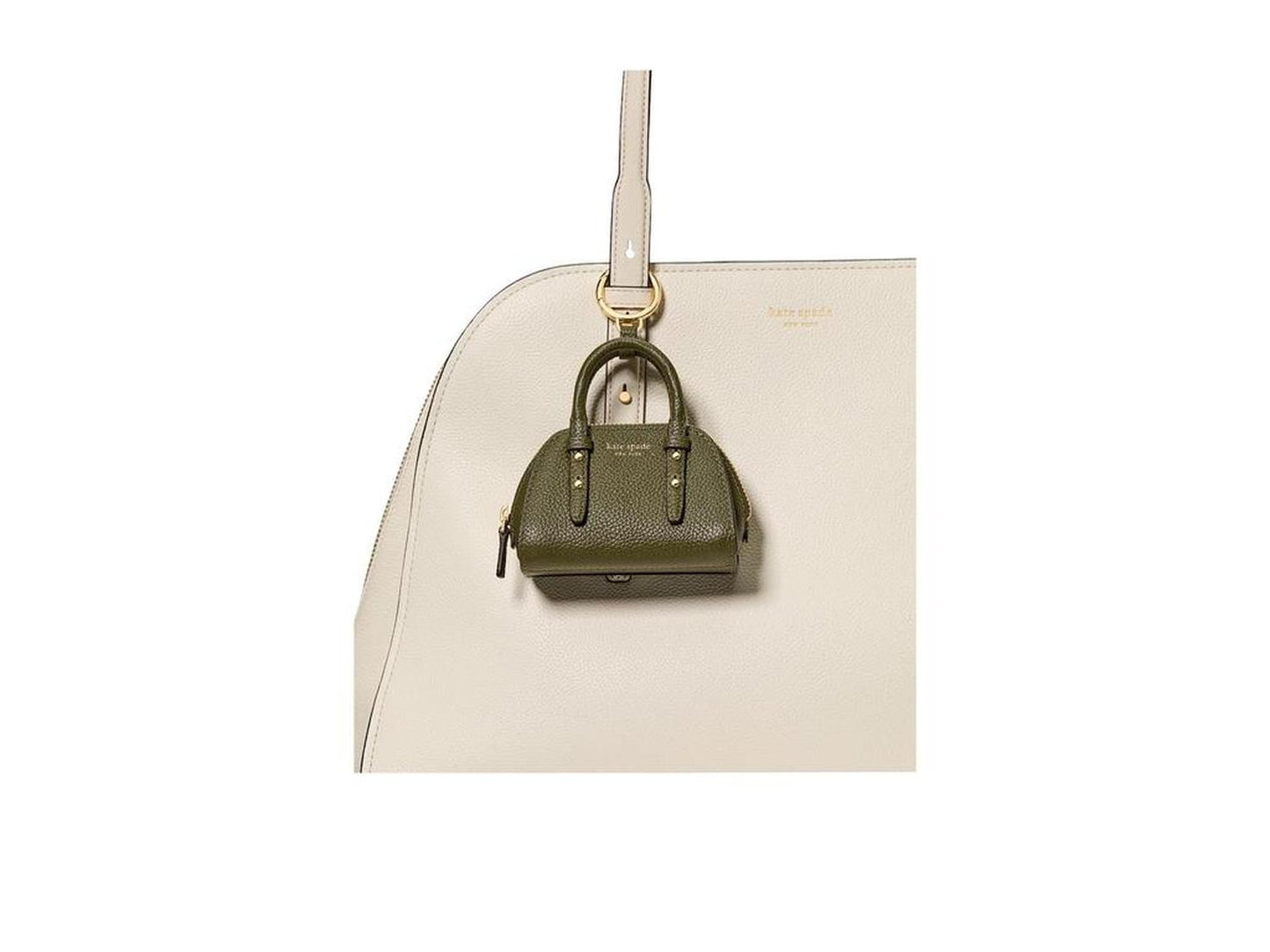 Charmed Pebbled Leather Nano Carryall Bag Charm