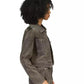MICHAEL Women's Cropped Denim Trucker Jacket