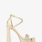 Cami Crackled Metallic Leather Platform Sandal