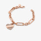 Precious Metal-Plated Pavé Heart Bracelet