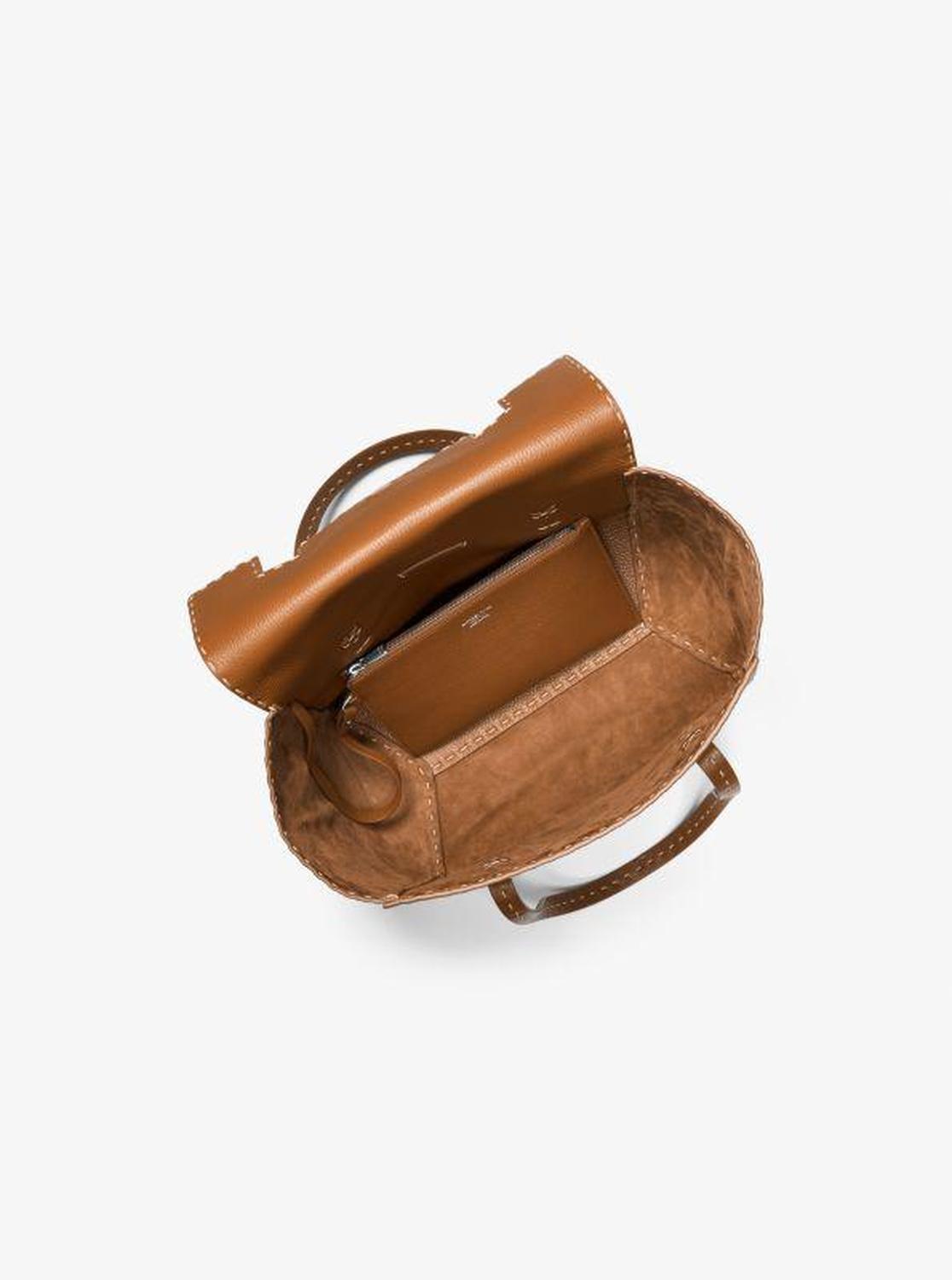 Sophia Hand-Stitched Pebbled Leather Satchel