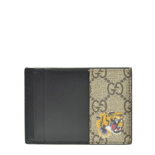 Gucci  Gg Supreme Canvas Tiger Card Holder