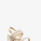 Audrina Woven Block Heel Sandal