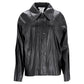 Max Mara Nepal Embossed Faux Leather Shirt Jacket in Black Polyester