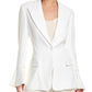 Flare Sleeve Silk-Blend Blazer