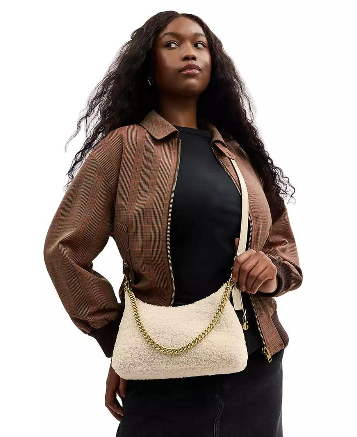 Juliet Small Shearling Shoulder Bag