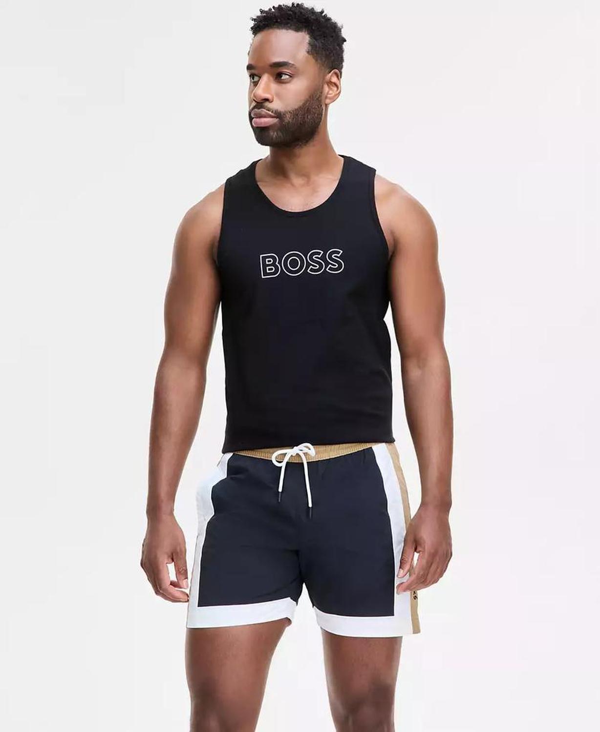 Men's Colorblocked Drawstring 5" Swim Shorts