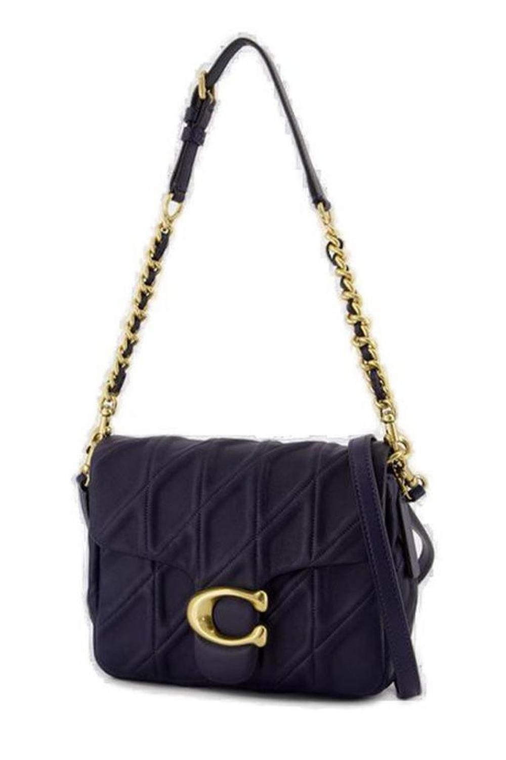 Coach Times Square Tabby Logo Plaque Shoulder Bag
