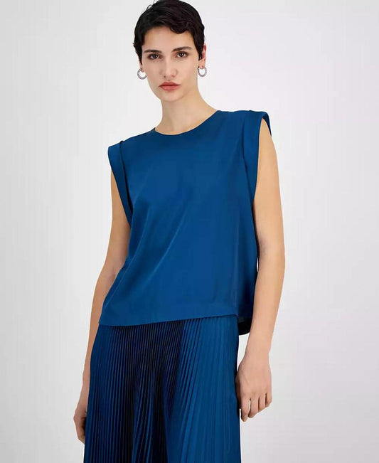 Women's Solid-Color Sleeveless Blouse