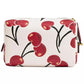 Boxed Essential Cherry Print Leather Cosmetic Pouch
