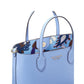 Bleecker Autumn Paisley Pop Printed Crossgrain Leather Medium Crossbody Tote