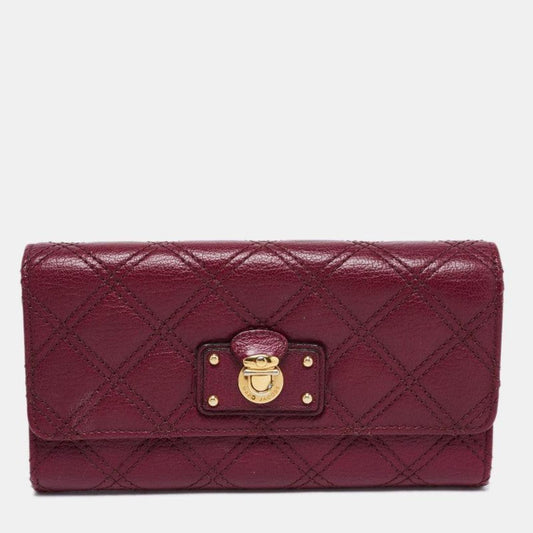 Marc Jacobs Quilted Leather Eugenie Continental Flap Wallet