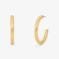 Precious Metal-Plated Brass Small Hoop Earrings