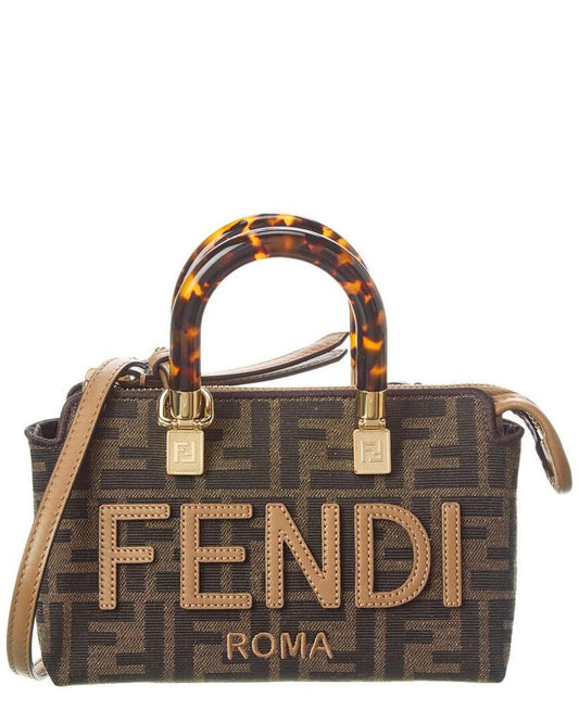 FENDI By The Way Mini FF & Leather Shoulder Bag