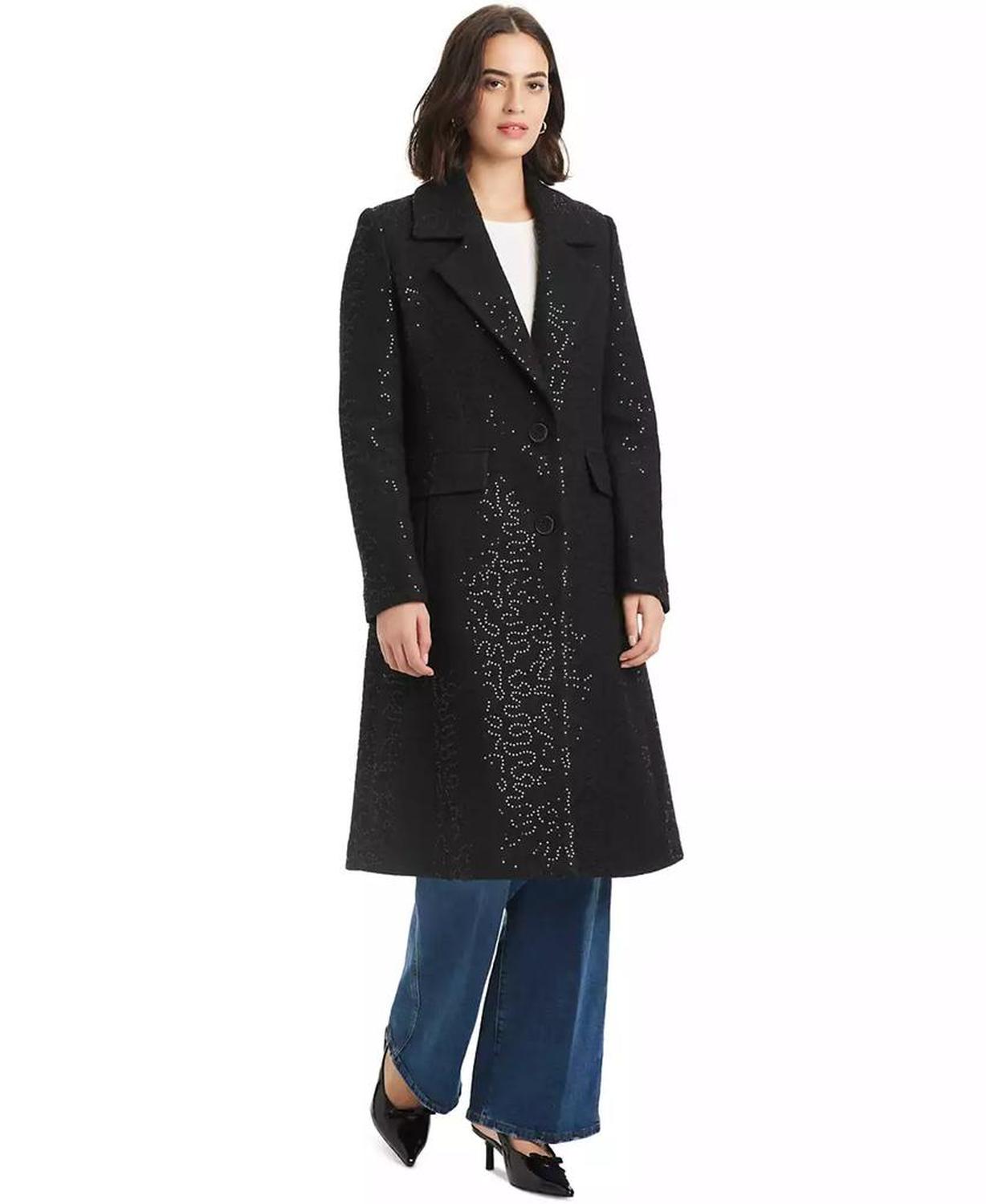 Women's Embellished Single-Breasted Coat