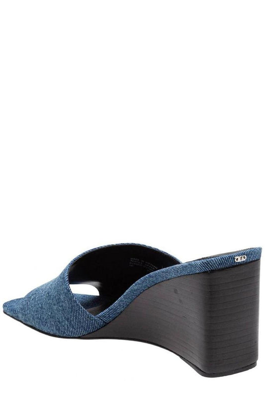 Michael Kors Merriam Denim Wedge Sandals