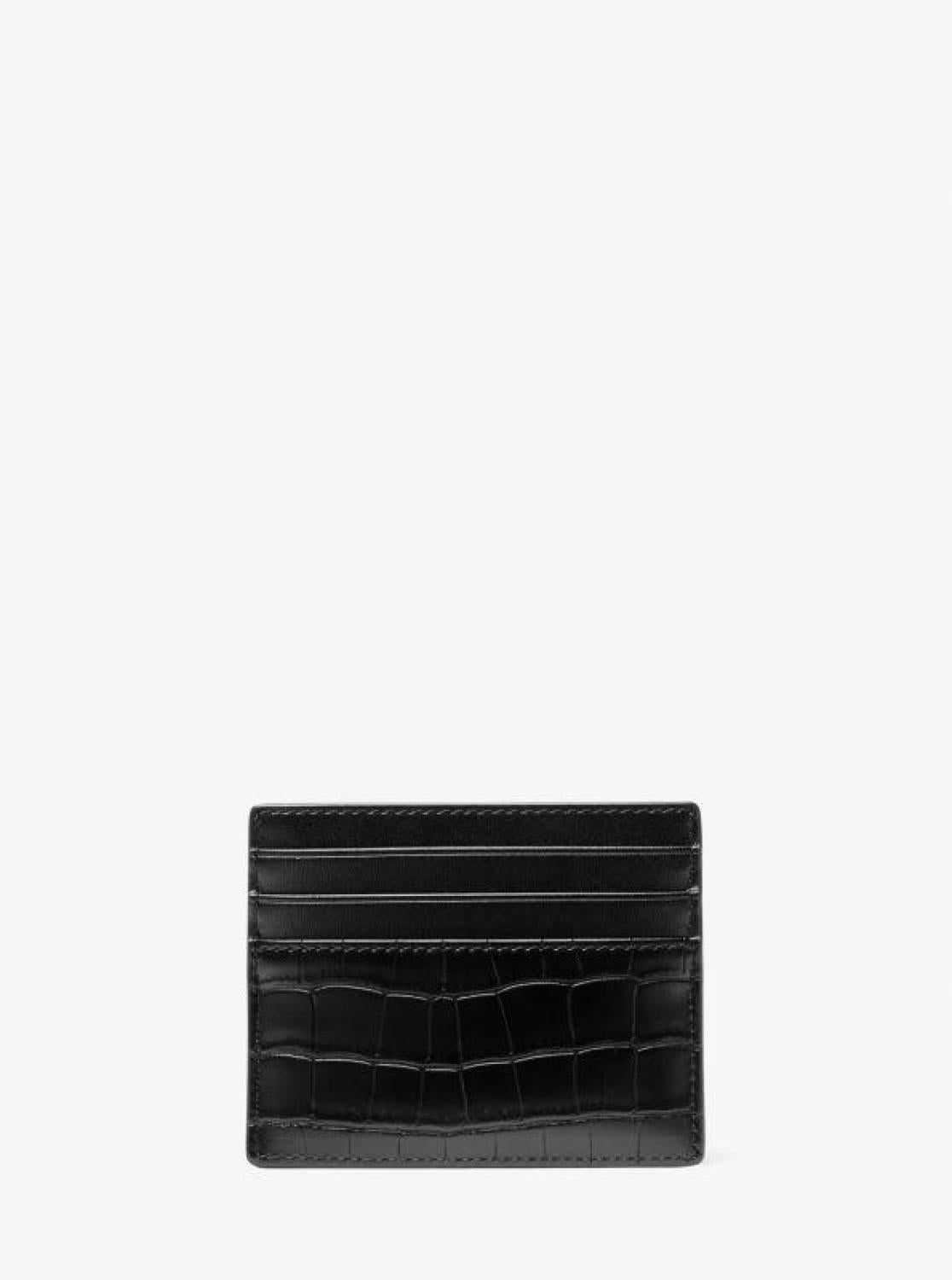 Rivington Crocodile-Embossed Tall Card Case