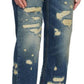 Indigo 'The Rip & Repair Straight' Jeans