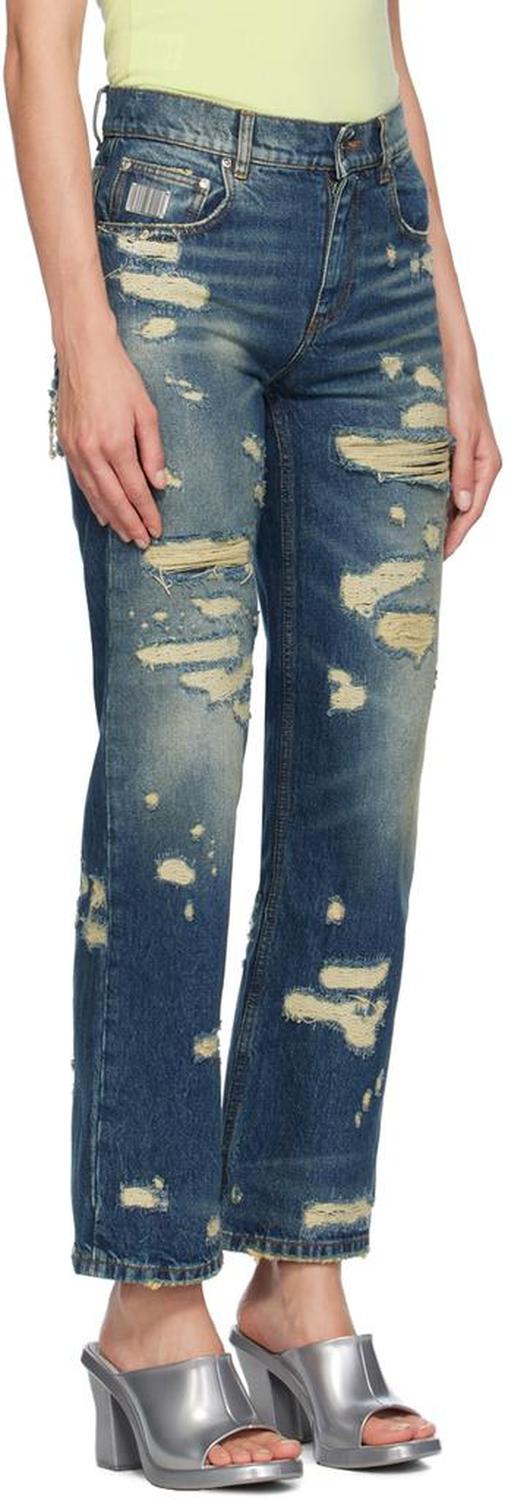 Indigo 'The Rip & Repair Straight' Jeans