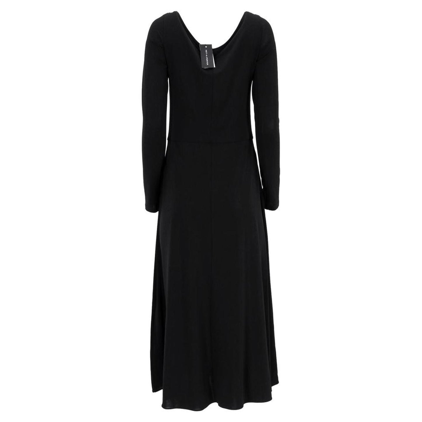 Leisure Pleated Jersey Maxi Dress in Black Viscose