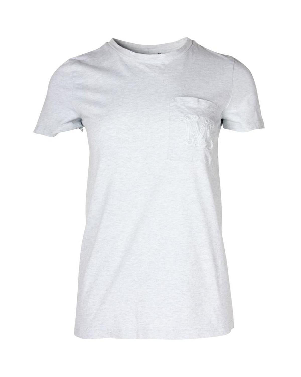 Chest Pocket Logo T-Shirt in Grey Cotton