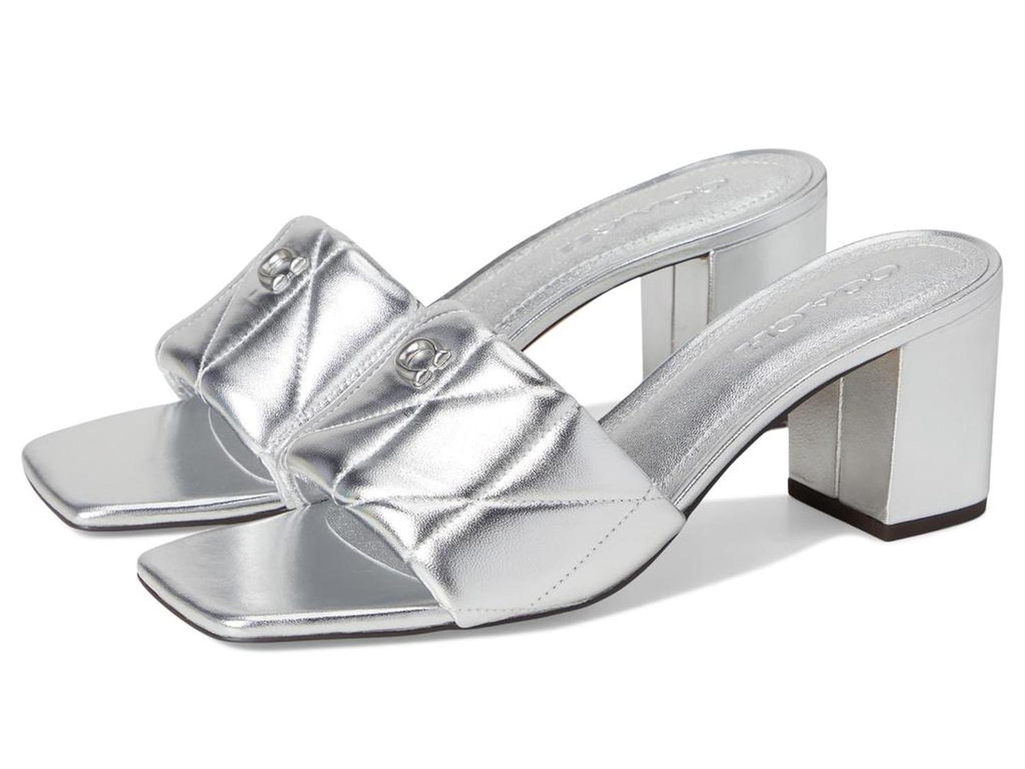 Holly Block Heel Sandals with Quilting